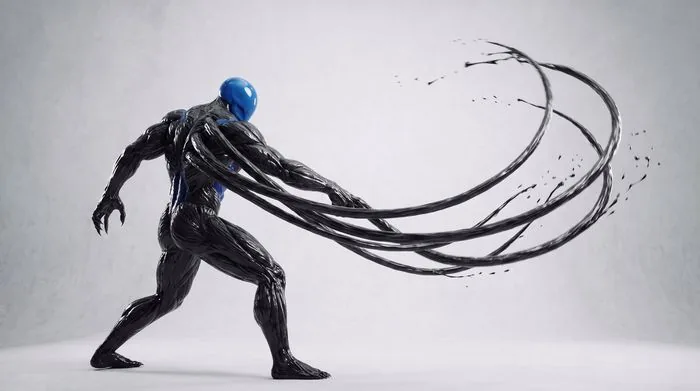 A mid-turn pose facing away