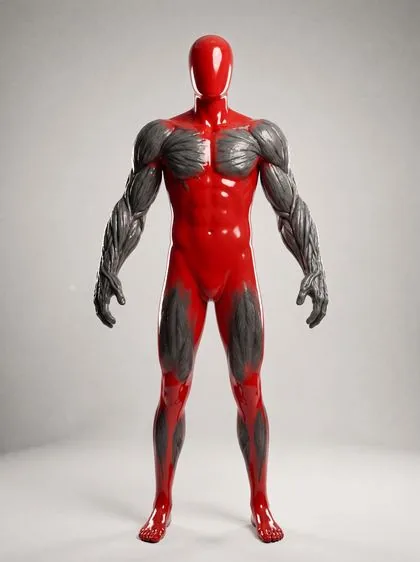 Organism surfacing in patches over the muscles