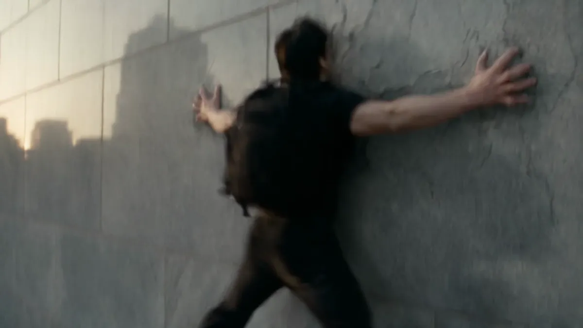 Both hands hitting a stone wall